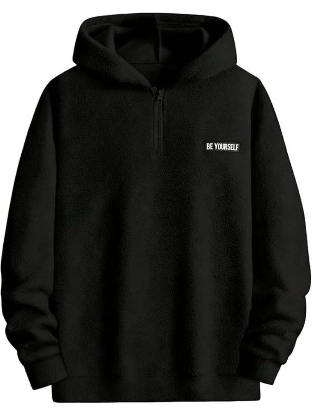 ZAFUL Men's Crewneck Sweatshirts Solid Color Long Sleeve Waffle Pattern Texture